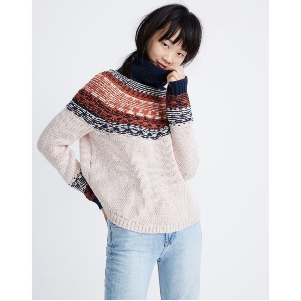 Madewell “Brookdale” Fair Isle Sweater Women’s Size Medium